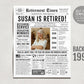 Editable Retirement Celebration Sign, Unique Newspaper Retirement Gifts for Men Women, Vice Assistant Principal Gift, History Back in 1995