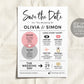 Save the Date Wedding Template Editable, Long Story Short Save the Date Printable, Modern Wedding Infographic, Wedding Invitation