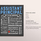 Editable Assistant Principal Chalkboard Gift Print Template, Personalized School Principal Appreciation Sign Poster Printable Educator