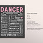 Editable Dancer Chalkboard Gift Print Template, Ballet Ballerina Dance Recital Team Dance Teacher Definition Personalized Birthday Gift