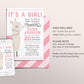 Editable Llama It's A Girl Baby Shower Invitation Template, Blush Pink Alpaca Theme Invite, New Mama Sprinkle Party Invite Printable