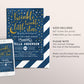 Editable Twinkle Little Star Baby Shower Invitation Template, Navy Gold Gender Neutral Sprinkle Invite, Sky Stars Moon Space Galaxy