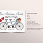 Editable Tandem Bicycle Wedding Gift Template, Our Adventure Awaits, Personalized Newlywed Gift, Engagement Valentines Day Poster, Bicycle