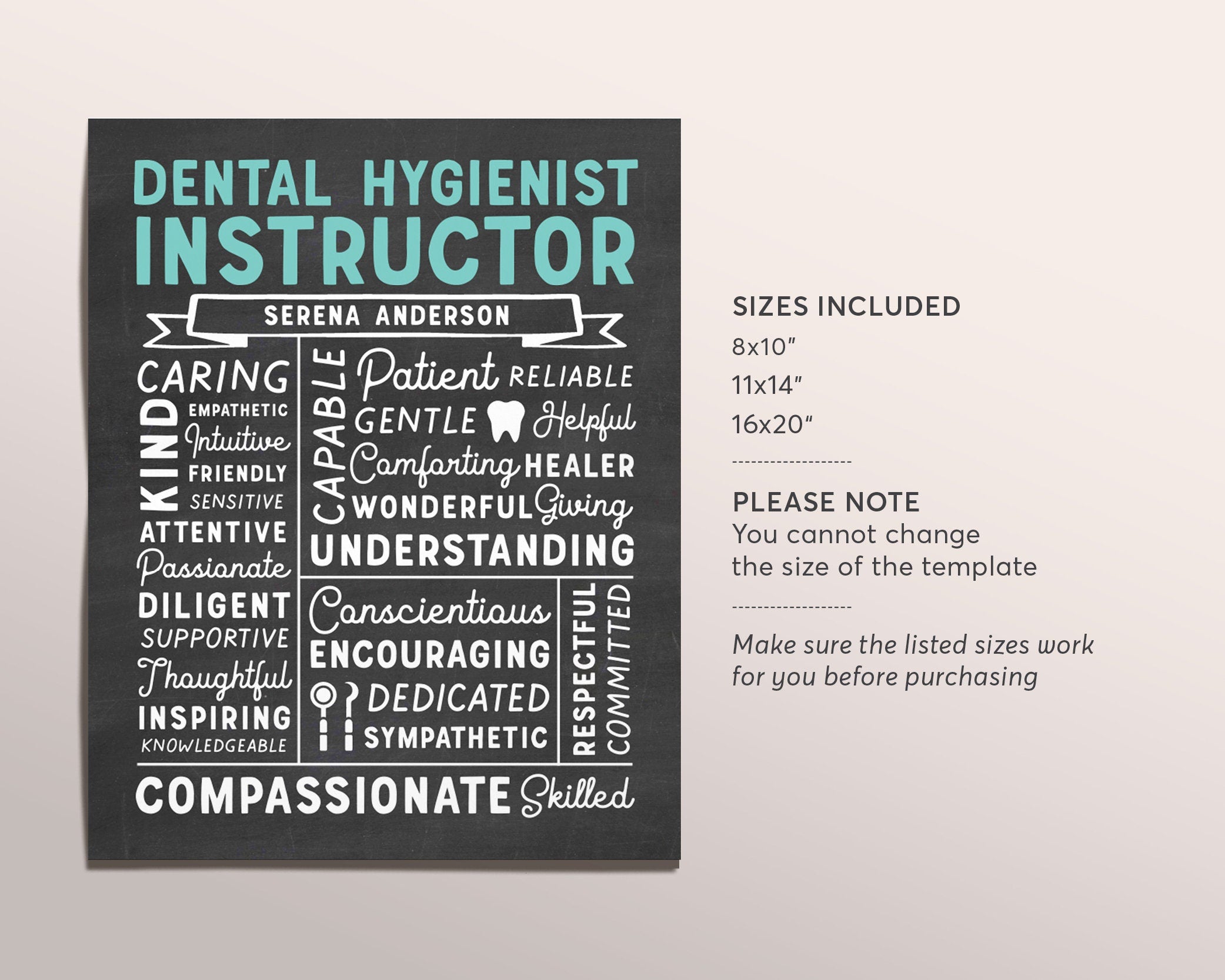 Dentist Gift, Dental Hygienist Gift, Office Staff Gift, Dental Assistant  Gift, Dentist, Dental Graduation Gift, Personalized Dentist Gift