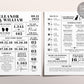 Editable Infographic Wedding Program Template, Minimalist Black and White Wedding Itinerary, Wedding Day Timeline, Ceremony Order of Events