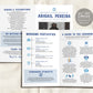 Editable Jewish Bar or Bat Mitzvah Bifold Program Infographic Template, Modern Mitzvah Itinerary Timeline Booklet, Hotel Welcome Bag Note