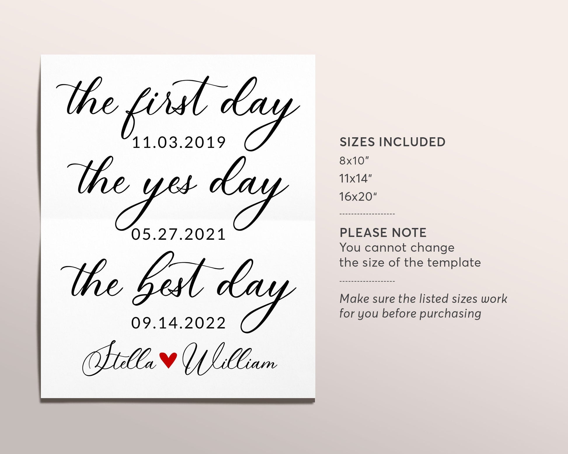 Modern Editable 1st Birthday Milestone Sign, Printable One Year Photo  Board