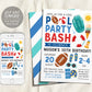 Football Pool Party Invitation Editable Template, Sports Boys Summer Pool Birthday, BBQ Swimming Themed, Pool Bash Text Electronic Evite