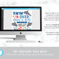 Shark Attack Pool Party Invitation Editable Template, Under The Sea Themed Boys Summer Pool Birthday, Jawsome Sharktastic, Pool Bash Evite