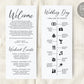 Editable Weekend Events Timeline Template, DIY Destination Events for Wedding Weekend Schedule, Order of Events, Long Welcome Card