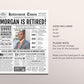 Editable Retirement Celebration Sign, Unique Newspaper Retirement Gifts for Men Women, Math Teacher Nurse Gift, History Back in 2003
