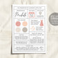 Bridesmaid Info Card Editable Template, Bridal Party Info Card, Maid Of Honor Information Card, Minimalist Modern Bridesmaid Infographic