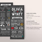 Typography Chalkboard Wedding Program Template, Editable Reception Program, Unique Rustic Fun Long Wedding Program, Country Barn Ceremony