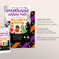 Halloween Birthday Invitation Editable Template, Kids Costume Party Spooktacular Spooky Party Unisex Invite Printable, Instant Download