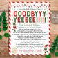 Goodbye Letter from Elves Editable Template, End of Christmas Elves Farewell Note, Christmas , Choose Your Elf Girl or Boy