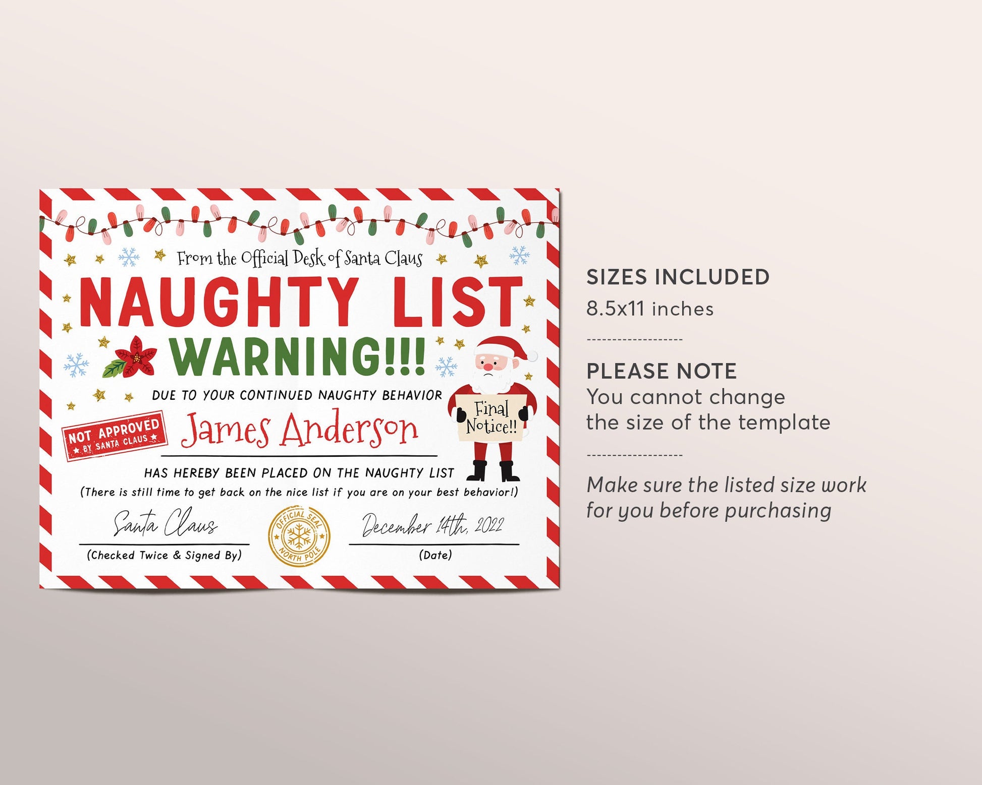 Christmas Count - 🚨🌟 SANTA'S OFFICIAL NAUGHTY LIST HAS JUST BEEN  ANNOUNCED!! 🌟🚨
