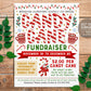 Christmas Candy Cane Fundraiser Flyer Editable Template, Holiday Community Event Invitation Printable, Xmas Event Church School PTO PTA