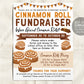 Cinnamon Roll Fundraiser Flyer Editable Template, Cinnamon Buns Sticky Bun, School Church PTA PTO Sports Team Charity Event Bake Sale