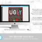 Ugly Christmas Sweater Party Invitation Editable Template, Xmas Party Invite For Adults, Holiday Ugly Sweater, Eat Drink And Be Ugly