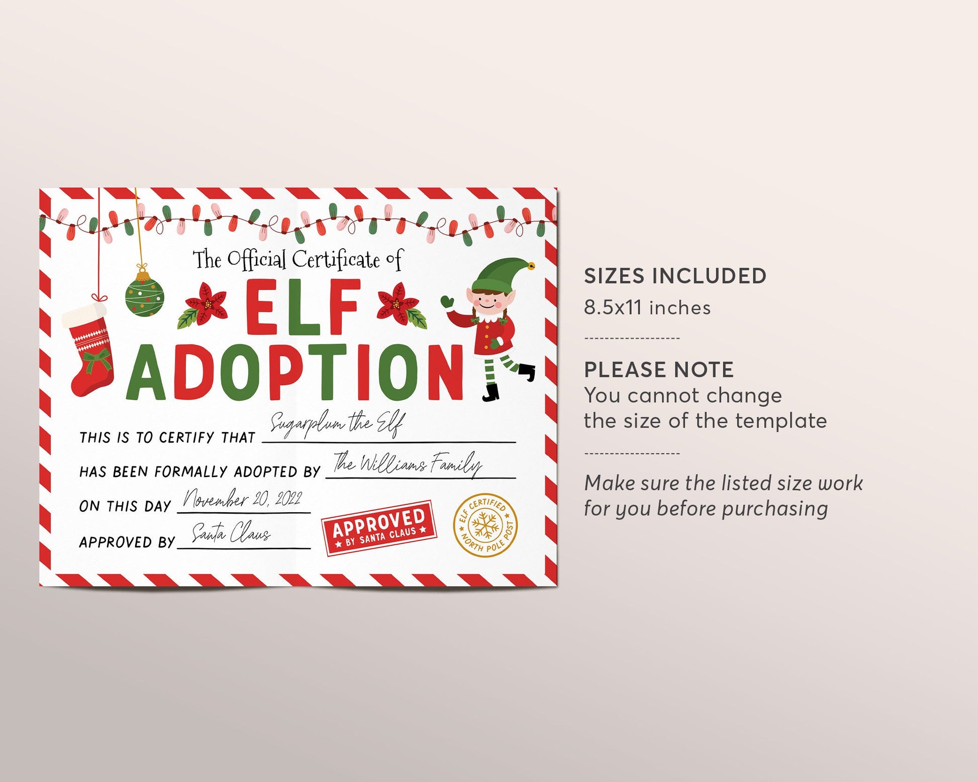 elf-adoption-certificate-editable-template-adopt-your-elf-elves-lette-puff-paper-co for Free Printable Elf Birth Certificate Elf Adoption Certificate Editable Template, Adopt Your Elf Elves Lette – Puff Paper Co for Free Printable Elf Birth Certificate