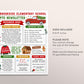 December PTO PTA Newsletter Flyer Editable Template, Holiday Meeting Agenda Printable Handout, Seasonal Christmas Organizer School Year