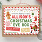 Christmas Eve Box Label Editable Template, Xmas Eve Crate Label Special North Pole Delivery, Santa Gift Tag Night Before Christmas Eve
