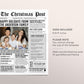 Christmas Family Newspaper Editable Template, Year In Review Newsletter Family Update Christmas Post, Holiday Xmas Letter With Photo
