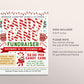 Christmas Candy Cane Fundraiser Flyer Editable Template, Holiday Community Event Invitation Printable, Xmas Event Church School PTO PTA