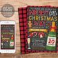 Merry Little Christmas Party Invitation Editable Template, Xmas Buffalo Plaid Holiday Party Invite For Adults, Flannel and Frost Invite