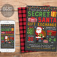 Secret Santa Gift Exchange Invitation Editable Template, Holiday Christmas Xmas Gift Swap Party for Children Kids Adults Printable Evite