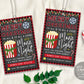 Christmas Movie Gift Tags Editable Template, Redbox Christmas Gift, Popcorn Holiday Gift Tag, Secret Santa Teacher Gift Printable
