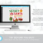Secret Santa BUNDLE Kit Printable Editable Template, Secret Santa Invitation Evite Questionnaire Game Exchange Forms, Secret Santa Gift Tags