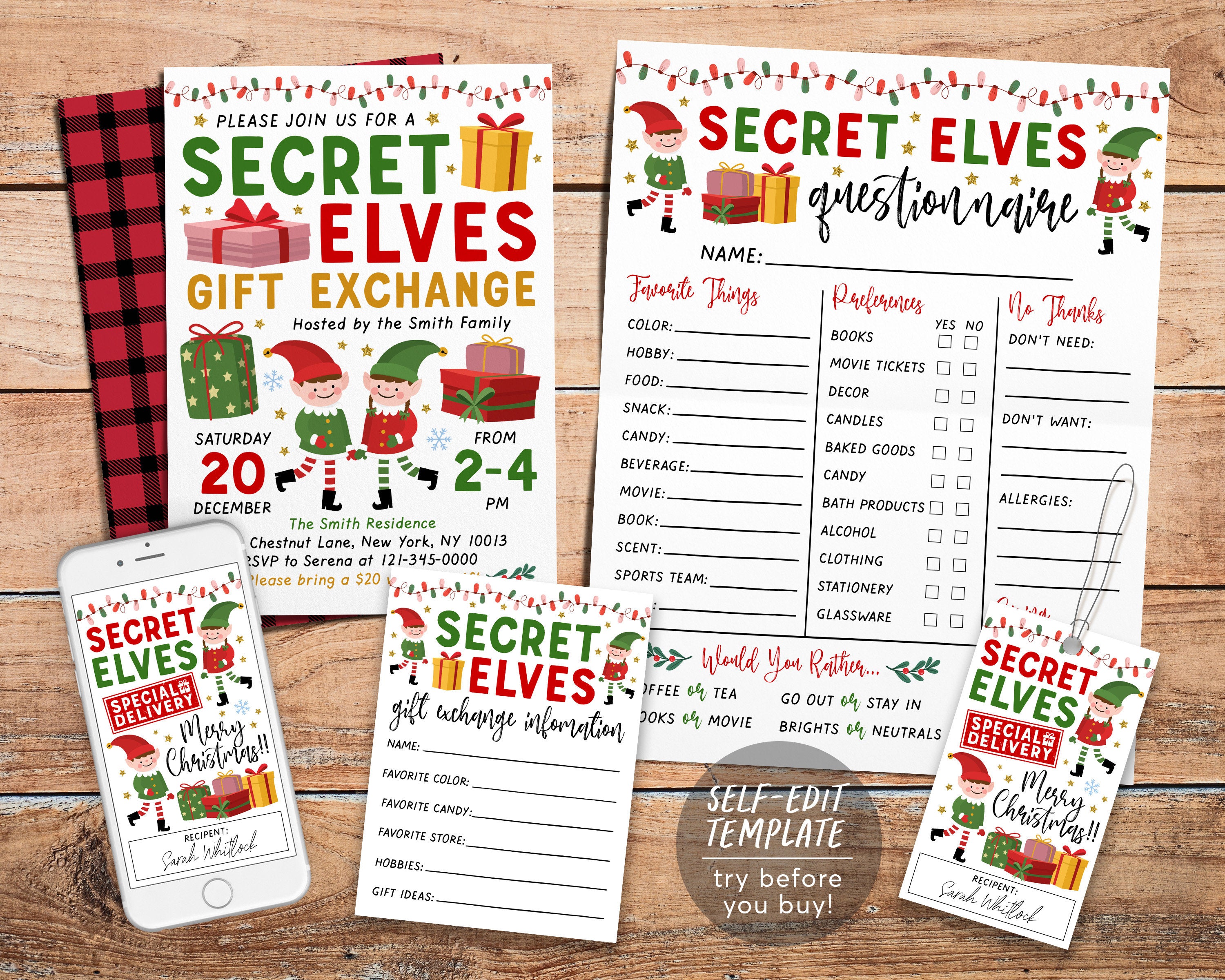 Printable Secret Santa Gift Tags – Cassie Smallwood