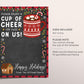 Christmas Hot Cocoa Card Holder Printable Editable Template, Coffee Holiday Thank You Gift For Teacher PTO PTA Staff Appreciation Employee