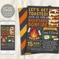 Let's Get Toasted Backyard Bonfire Invitation Editable Template, Fall Harvest Autumn S'mores Bonfire And Cocktails Party Invite Printable