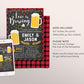 Love is Brewing Beer Co-ed Couples Shower Invitation Editable Template, Holiday Engagement Bridal Shower Wedding, St Patricks Day Invite