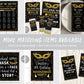 Prom Dance Masquerade Ball Invitation Editable Template, Masked Party Bash Evite, EDITABLE Prom Ticket, Gold Glitter Formal High School Gala