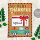 So Very Thankful For You Gift Card Holder Editable Template, Thanksgiving Teacher Appreciation Holder, Co-Workers Staff Holiday Gift Ideas