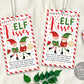 Elf Kisses Tags Editable Template, Christmas Elf Kisses Labels Printable, Christmas Holiday Classroom Treat Bag Topper, Xmas Eve Box Filler