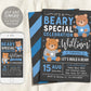 Teddy Bear BOY Birthday Invitation Editable Template, Build A Bear Party Invite Printable, Adopt A Bear Chalkboard Evite, Beary First