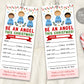 Christmas Giving Tree Gift Tag Editable Template, Donation Slip With Angels Printable, Charity Toy Drive Community Event Church School