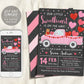 Valentine GIRL Baby Shower Invitation Editable Template, Little Sweetheart February Baby Sprinkle, Valentine's Day Love Hearts Evite