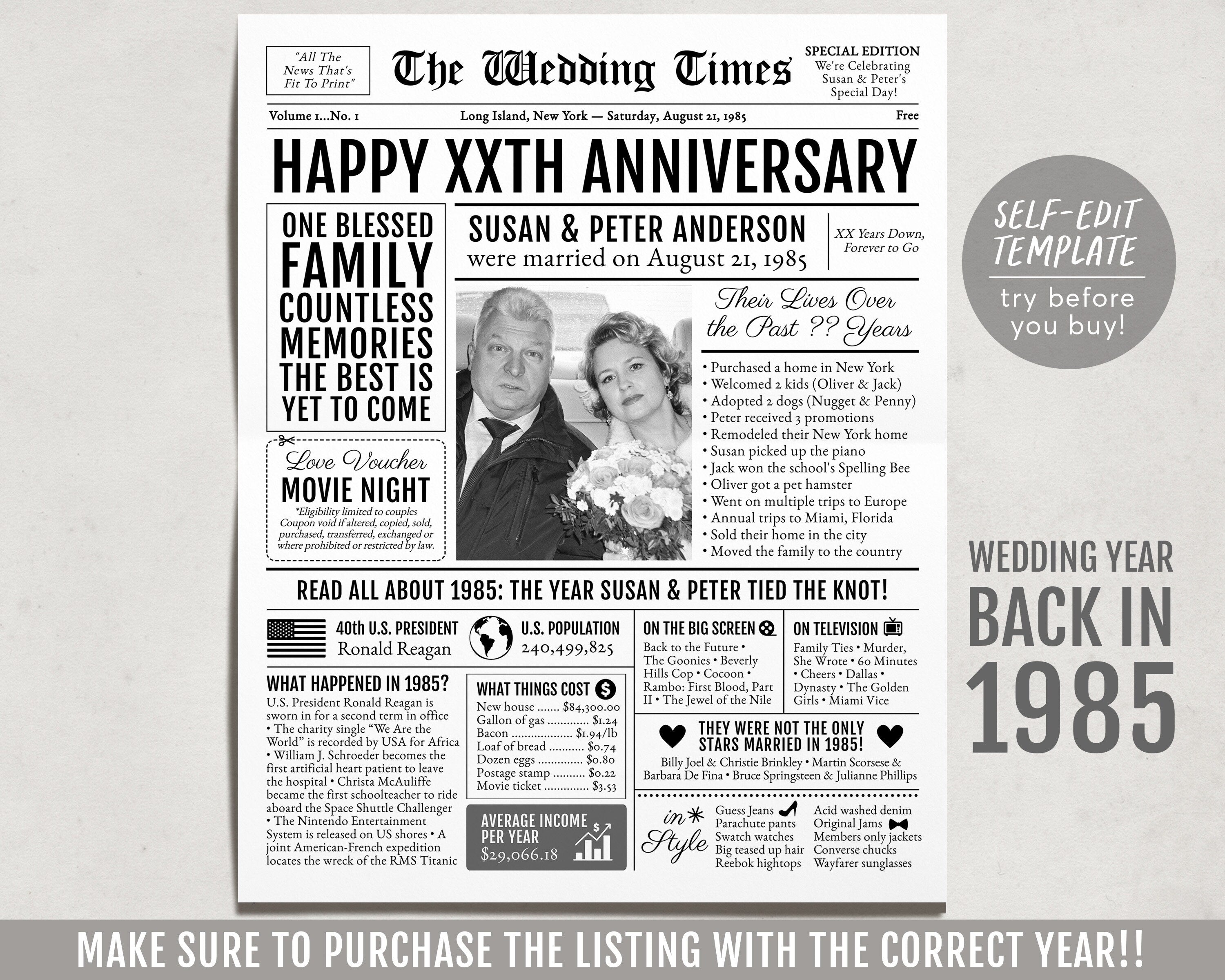 40th Anniversary Gift For Couple, 40th Wedding Milestone Anniversary Gift, 40th  Ruby Wedding Anniversary For Parents - Stunning Gift Store