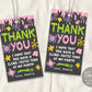 Slime GIRL Thank You Birthday Party Tags Editable Template, Slime Favor Tags For Kids, Time For Slime, Chalkboard Printable Instant Download