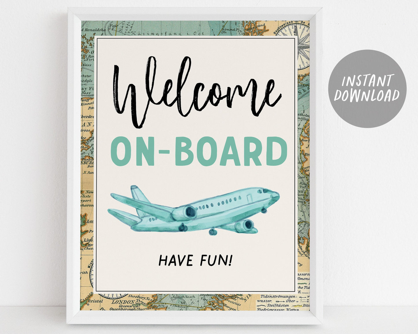 Airplane Travel Signs BUNDLE For Wedding Baby Shower Birthday, Airline Themed Birthday Table Decor, Around the World, Adventure Bridal