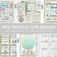World Map Travel Globe Girl Baby Shower BUNDLE Invitation Suite Set Editable Template, Floral Books Baby Diaper Raffle Thank You Adventure