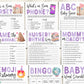 Travel Adventure Girl Baby Shower Games Bundle Editable Template, Floral 12 Shower Games, Globe Themed Bingo Word Scramble, What's On Phone