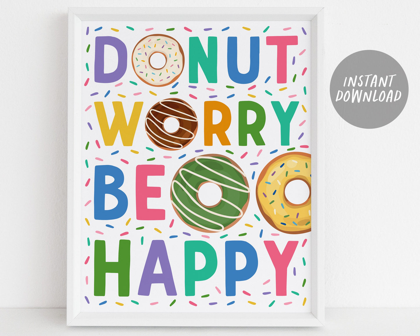 Donut Party Sign Decor BUNDLE For Baby Shower Birthday Celebration Party, Sprinkle Table Gifts Station, Donut Grow up Sweet One Printable