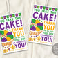 Mardi Gras King Cake Thank You Gift Tags Editable Template, Gift Tag for Teachers Nurse Staff PTO PTA Printable, Volunteer Thank You Label