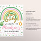 St Patricks Day Birthday Party Welcome Sign Editable Template, Girl 2nd Second Birthday Poster Decor, Rainbow Shamrock, St Pattys Day